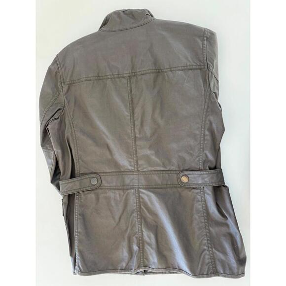 J Crew women's jacket , waxed cotton, 4 patch pocket, zipper and snap front - Picture 5 of 8